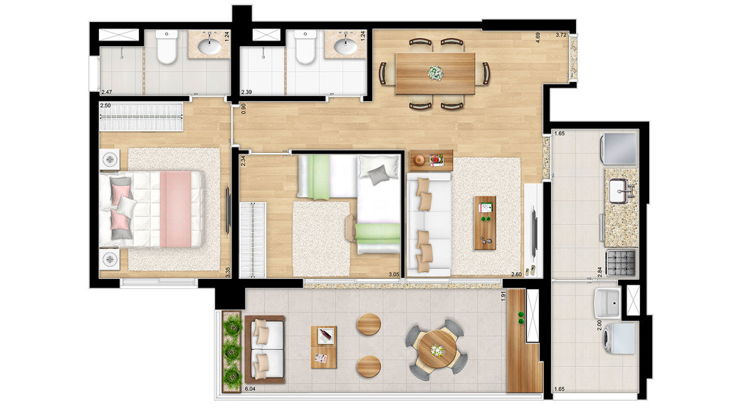 Apartamento, 3 quartos, 107 m² - Foto 28