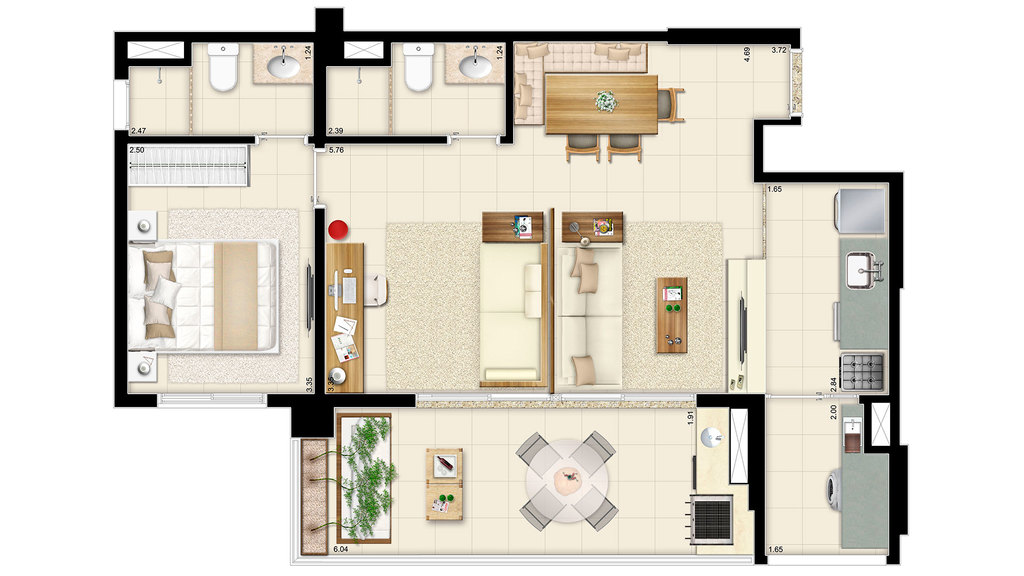 Apartamento, 3 quartos, 107 m² - Foto 29