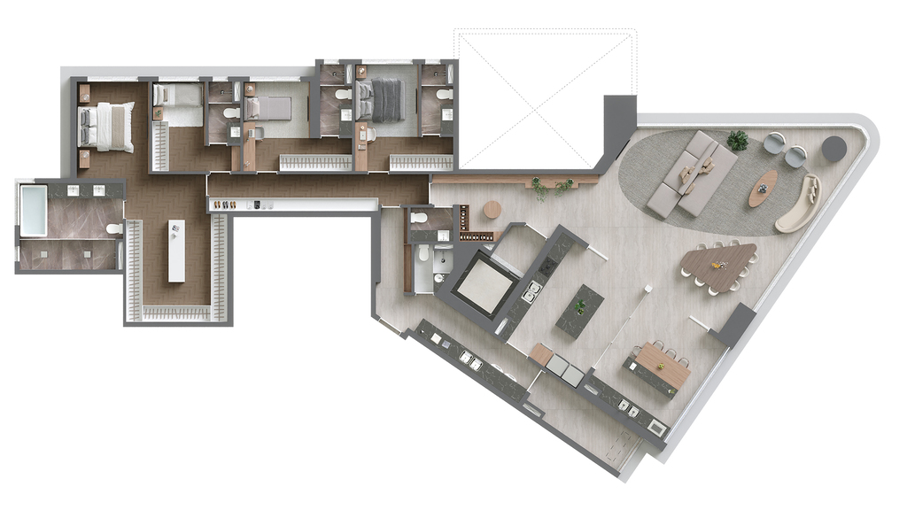 Planta 05 - 4 dorm 277m²
