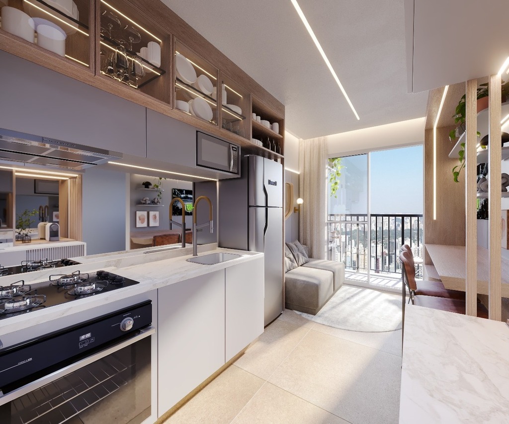 Apartamento à venda em São Paulo, Vila Dom Pedro I, com 2 quartos, 34,1m² - Chaves Imob