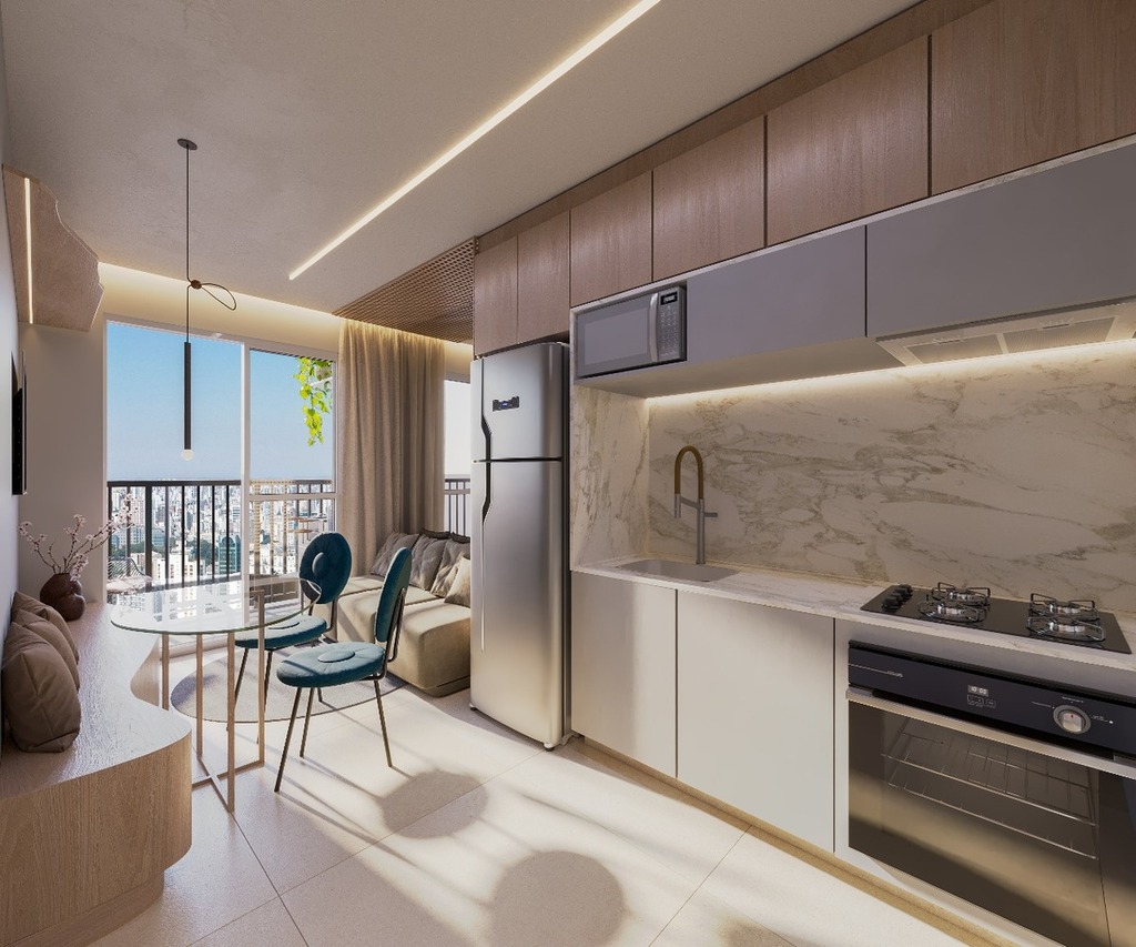 Apartamento à venda em São Paulo, Vila Dom Pedro I, com 2 quartos, 34,1m² - Chaves Imob