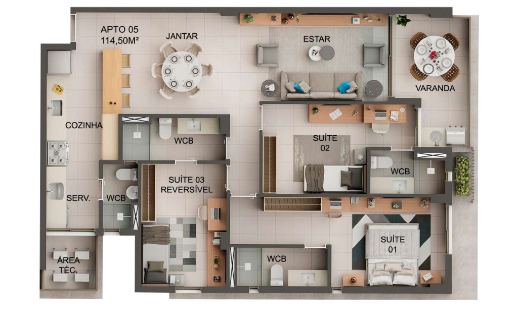 Apartamento, 3 quartos, 114 m² - Foto 29