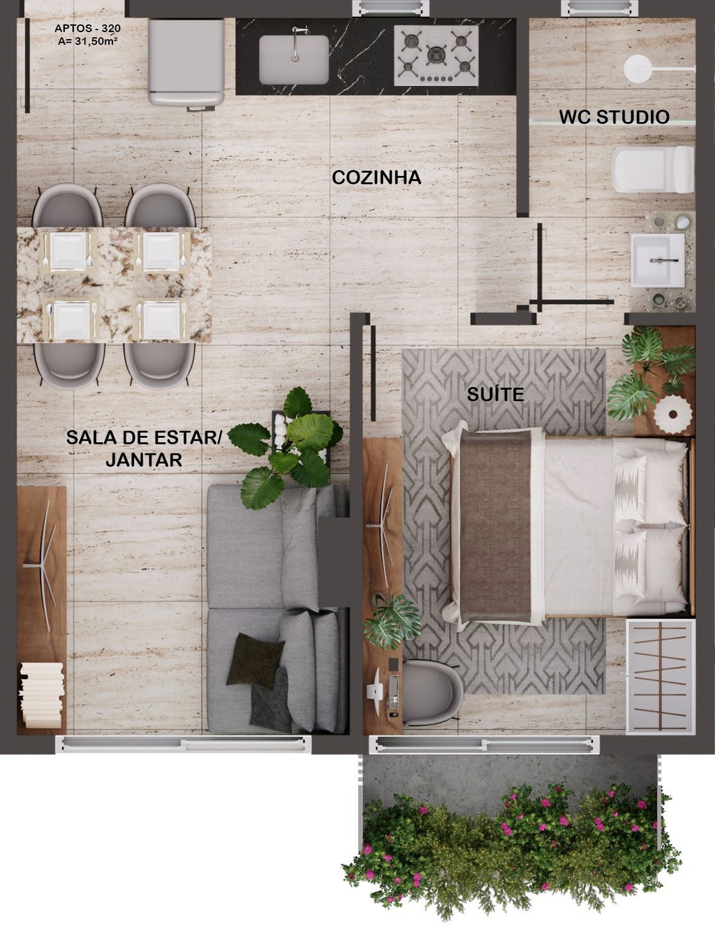 Apartamento à venda com 1 quarto, 32m² - Foto 15
