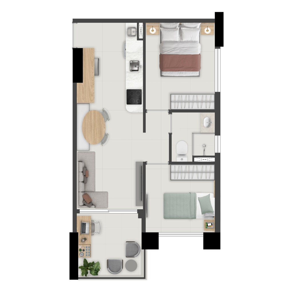 Apartamento, 1 quarto, 24 m² - Foto 44
