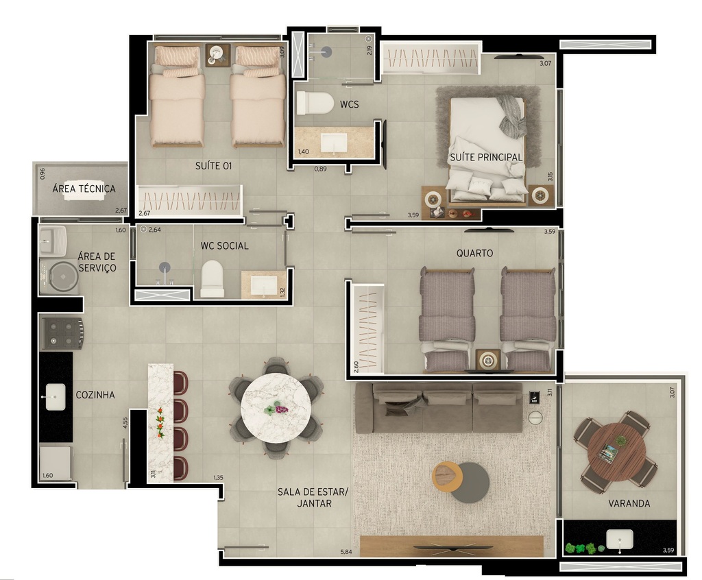 Apartamento à venda com 3 quartos, 87m² - Foto 41