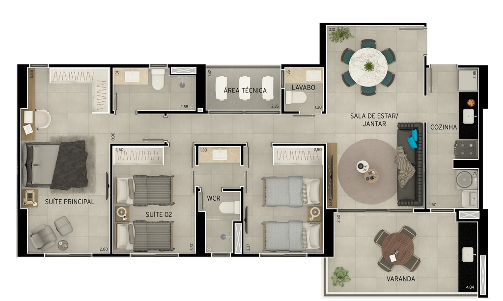 Apartamento à venda com 3 quartos, 87m² - Foto 42
