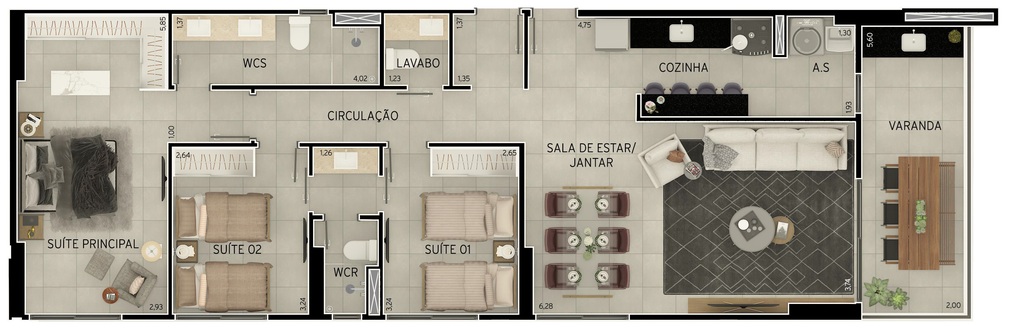 Apartamento à venda com 3 quartos, 87m² - Foto 43