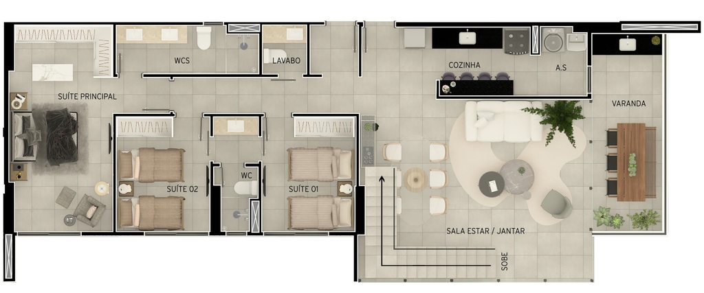 Apartamento à venda com 3 quartos, 87m² - Foto 44