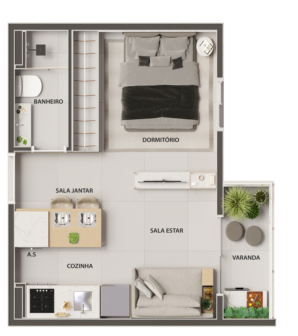 Apartamento à venda com 2 quartos, 35m² - Foto 25