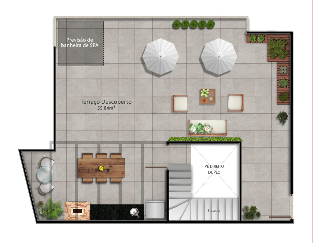 Planta 12 - 2 dorm 127,62m² - duplex - superior