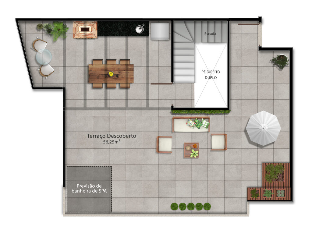 Planta 14 - 2 dorm 127,89m² - duplex - superior