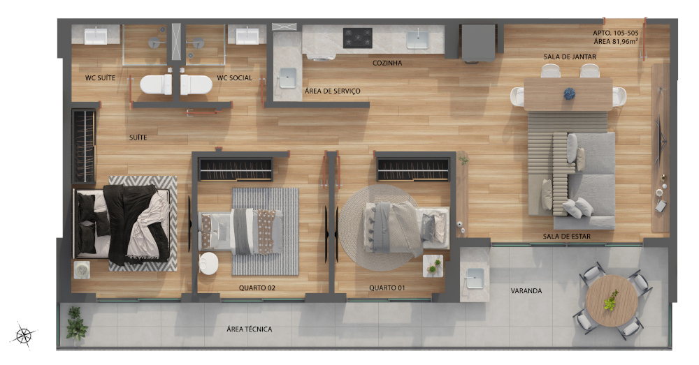 Apartamento à venda com 2 quartos, 51m² - Foto 37