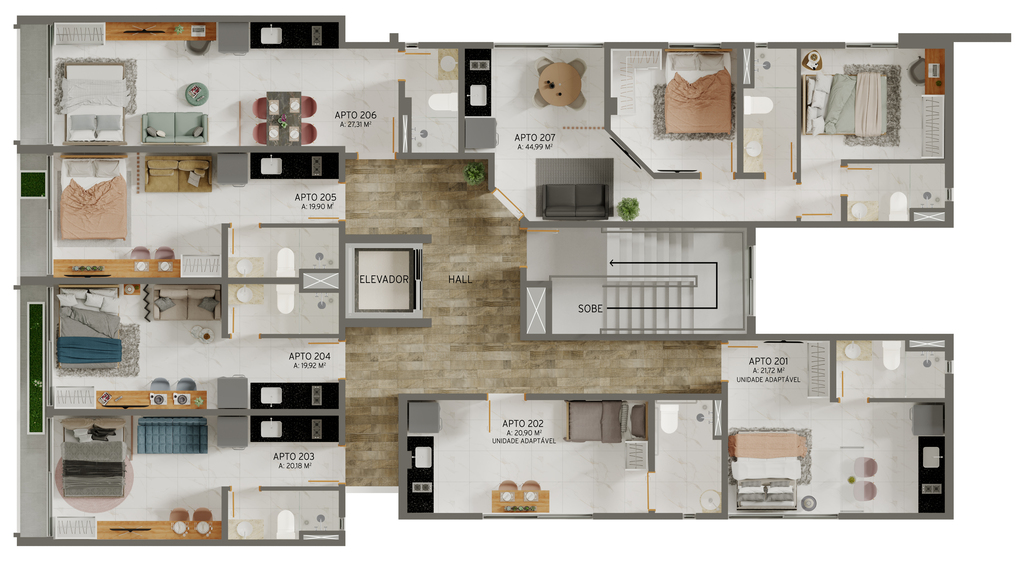 Apartamento à venda com 1 quarto, 31m² - Foto 10
