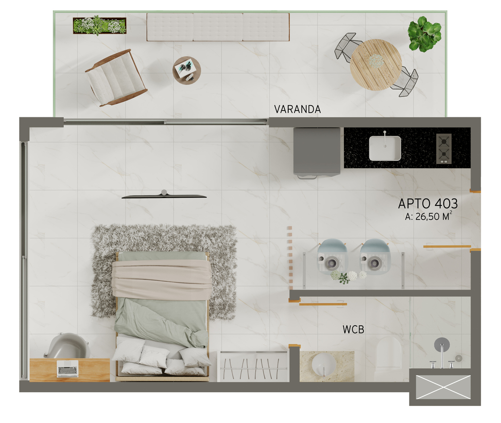 Apartamento à venda com 1 quarto, 31m² - Foto 19