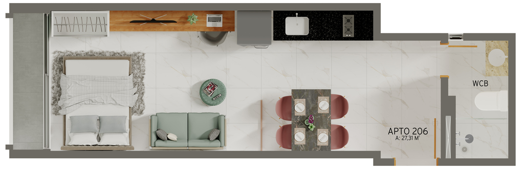 Apartamento à venda com 1 quarto, 31m² - Foto 20