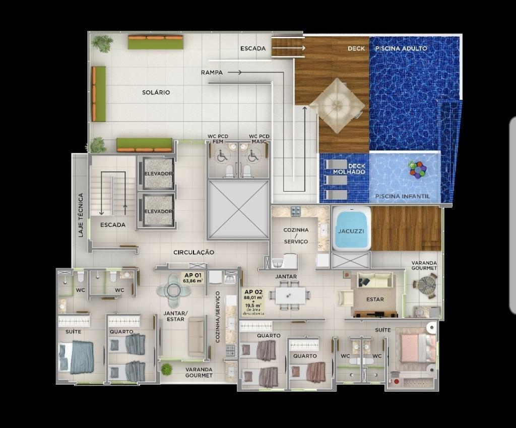 Apartamento, 2 quartos, 63 m² - Foto 8