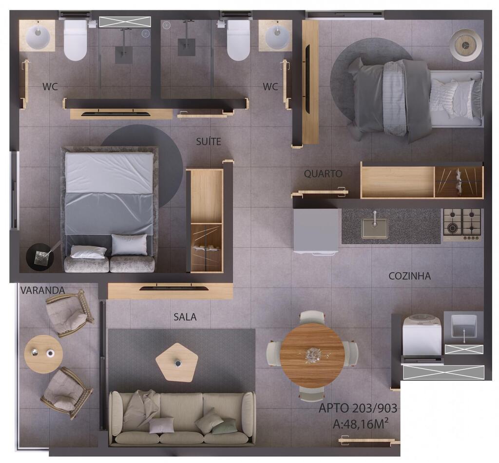 Apartamento à venda com 2 quartos, 52m² - Foto 12