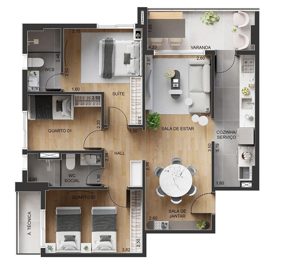 Apartamento à venda com 2 quartos, 59m² - Foto 25
