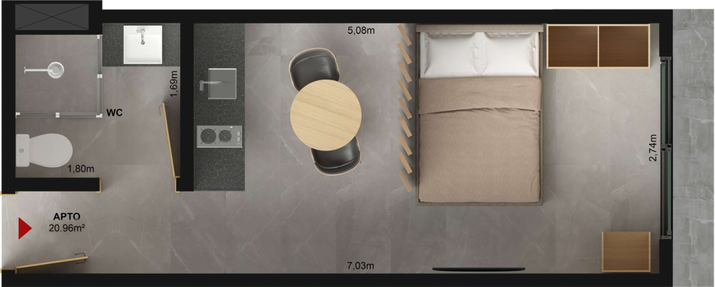 Apartamento à venda com 1 quarto, 19m² - Foto 30