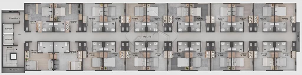 Apartamento, 1 quarto, 17 m² - Foto 17