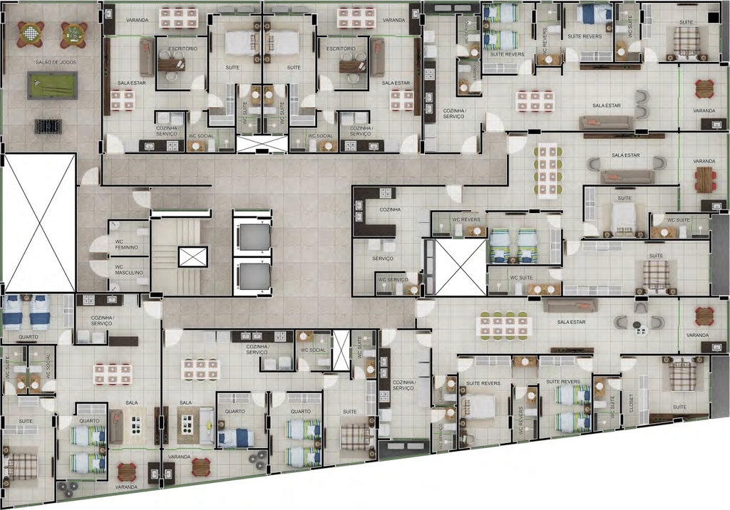 Apartamento à venda com 1 quarto, 96m² - Foto 12