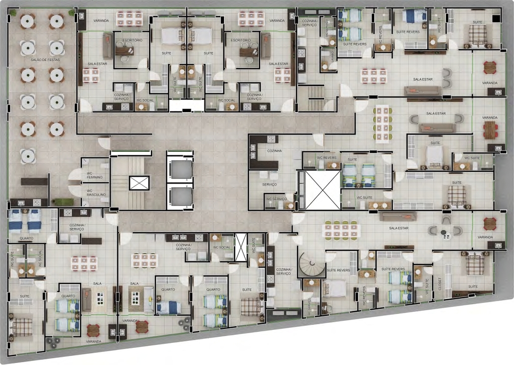 Apartamento à venda com 1 quarto, 96m² - Foto 14