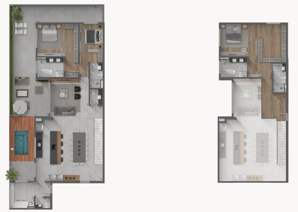 Planta - Planta 04 - 3 dorm 248m² - garden