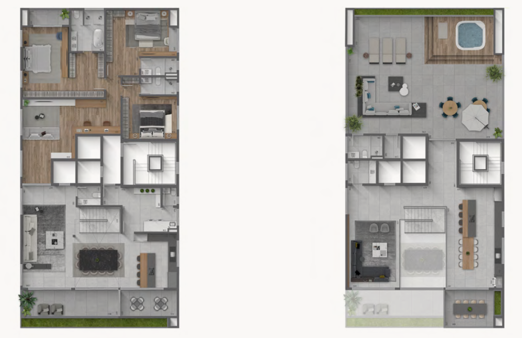 Planta - Planta 07 - 3 dorm 596m² - cobertura duplex