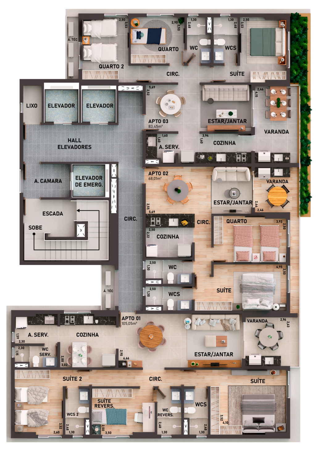 Apartamento à venda com 2 quartos, 68m² - Foto 24