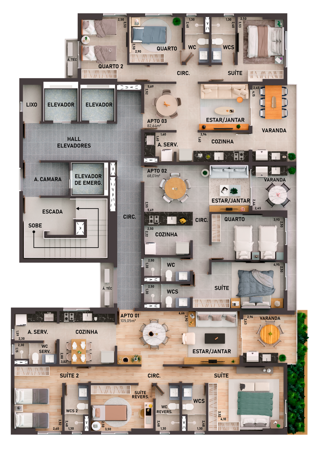 Apartamento à venda com 2 quartos, 68m² - Foto 25