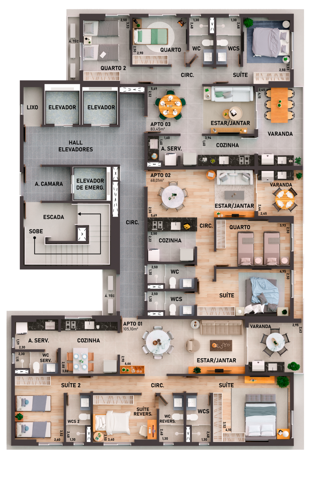 Apartamento à venda com 2 quartos, 68m² - Foto 26