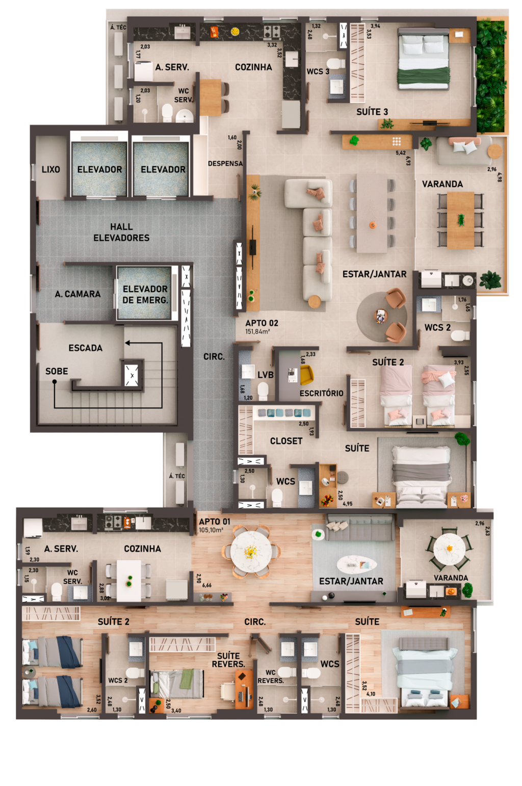 Apartamento à venda com 2 quartos, 68m² - Foto 28