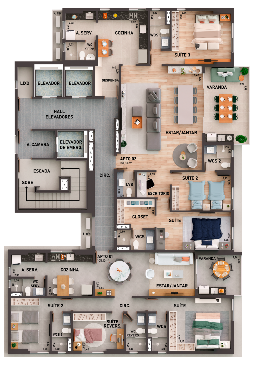 Apartamento à venda com 2 quartos, 68m² - Foto 29
