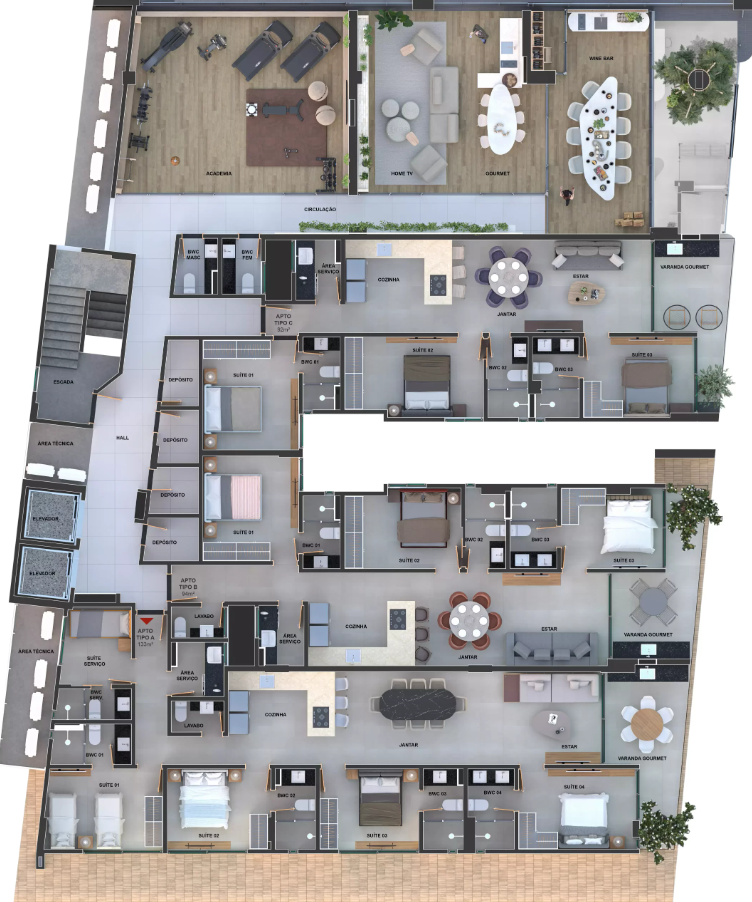 Apartamento, 4 quartos, 214 m² - Foto 36