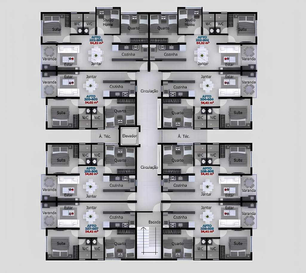Apartamento à venda com 3 quartos, 64m² - Foto 15