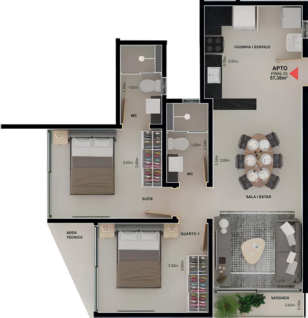 Cobertura à venda com 2 quartos, 56m² - Foto 18
