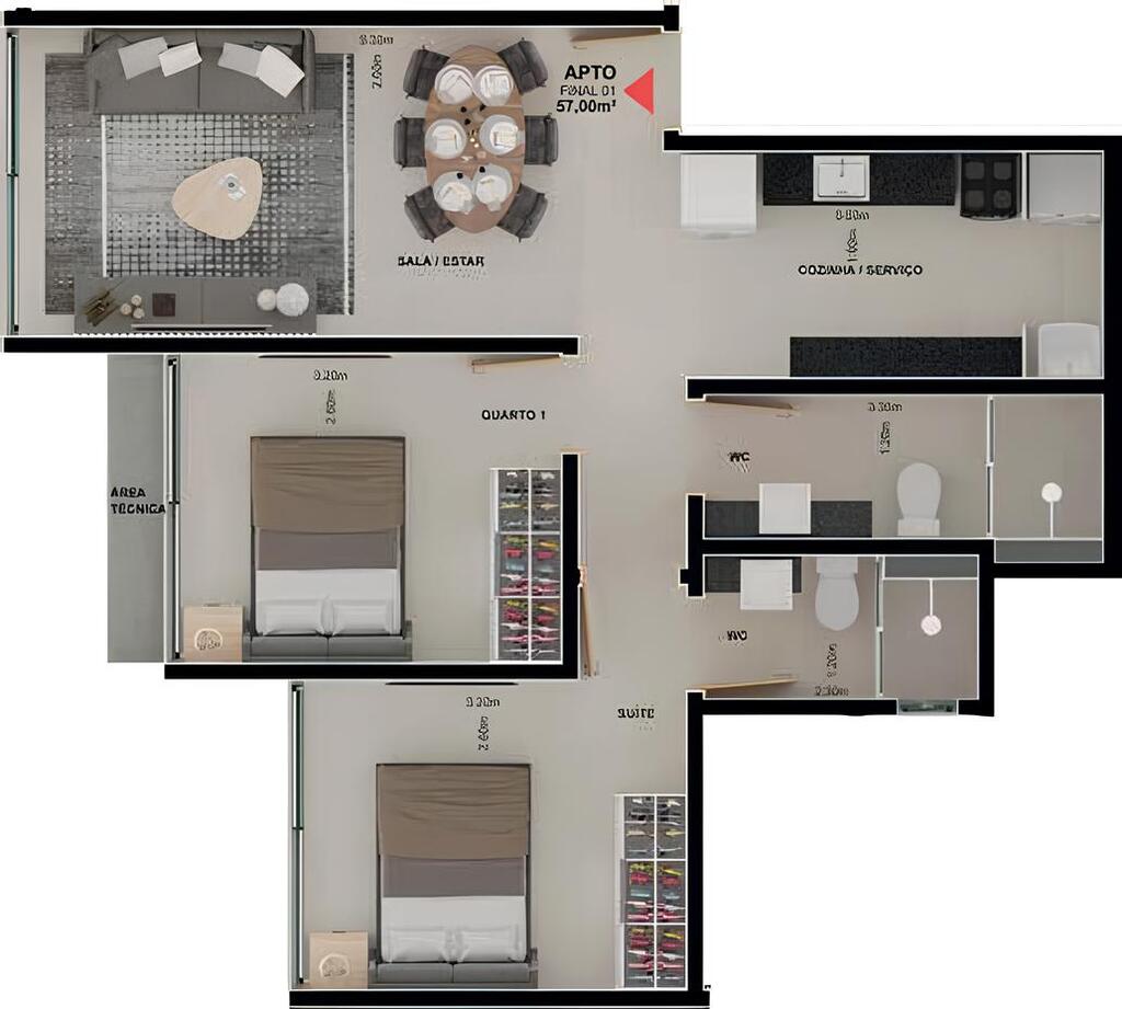 Cobertura à venda com 2 quartos, 56m² - Foto 19