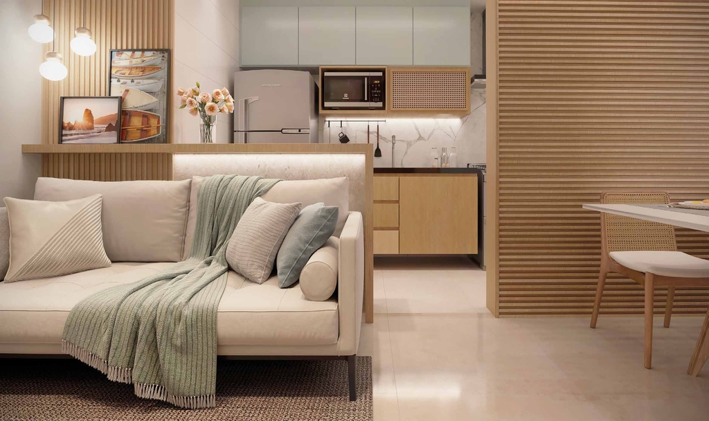 Apartamento à venda em Vila Velha, Praia de Itaparica, com 2 quartos, 65,73m² - Macarineli Imóveis