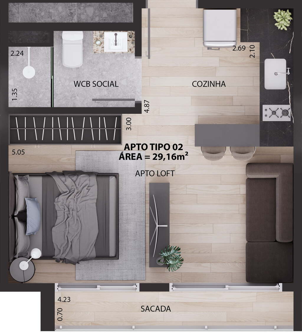 Apartamento à venda com 1 quarto, 34m² - Foto 41