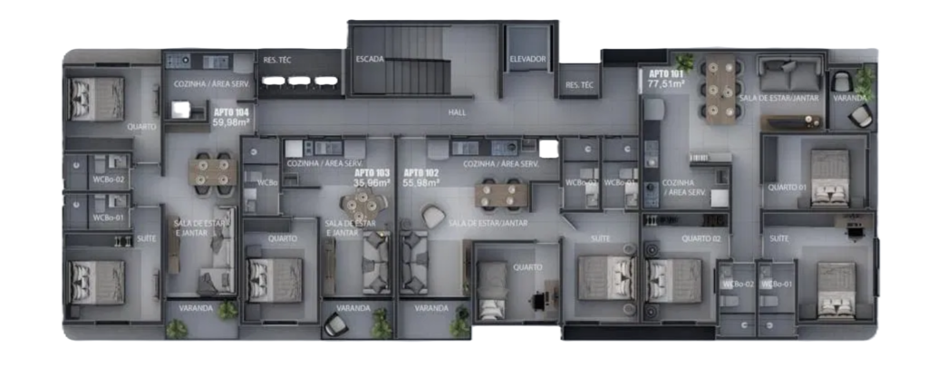 Apartamento à venda com 2 quartos, 55m² - Foto 13