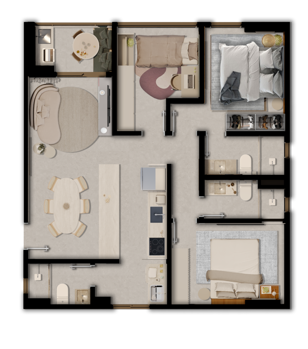 Apartamento à venda com 3 quartos, 78m² - Foto 33