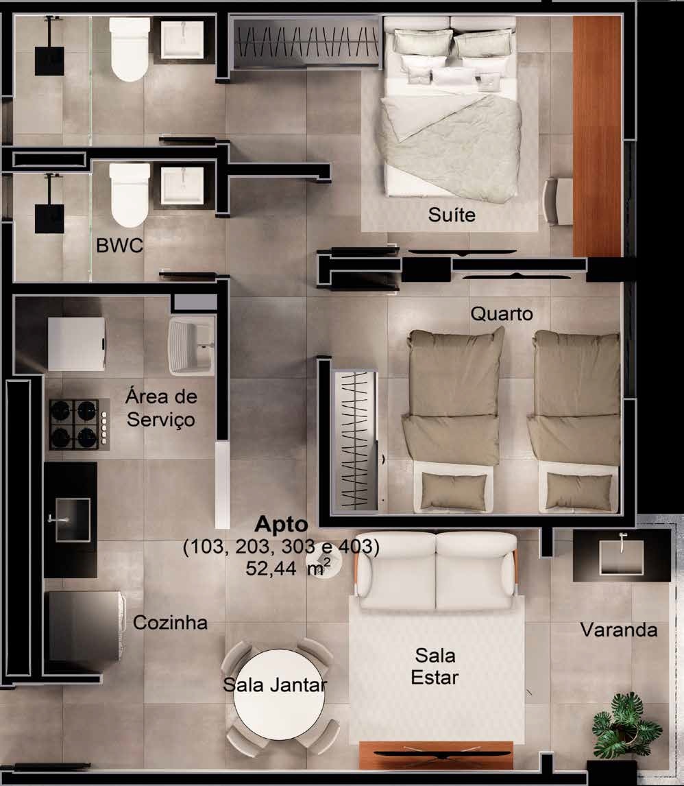 Apartamento à venda com 2 quartos, 54m² - Foto 14