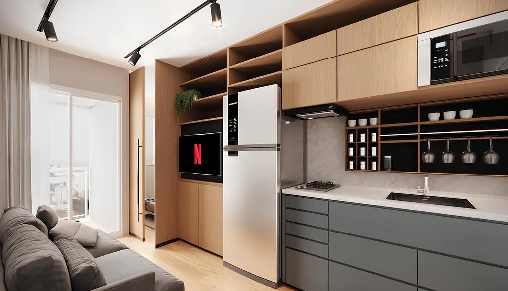 Studio à venda em São Paulo, Campo Belo, com 1 quarto, 27,07m² - Renaldo Moura