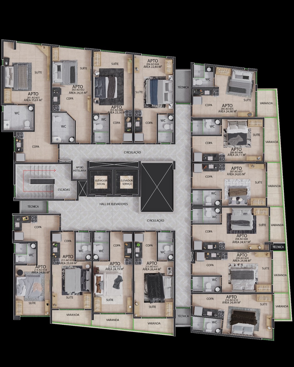 Apartamento à venda com 1 quarto, 30m² - Foto 13