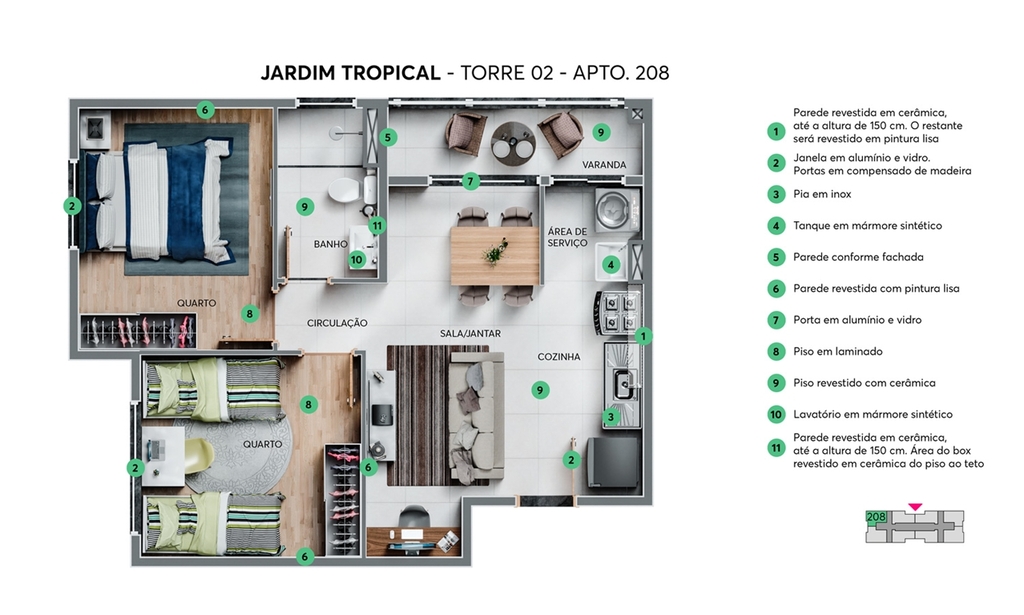 Apartamento à venda com 2 quartos, 84m² - Foto 13