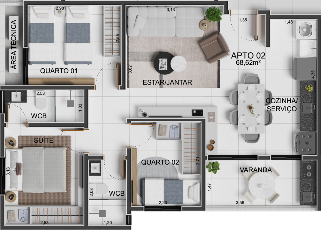 Apartamento à venda com 3 quartos, 68m² - Foto 17