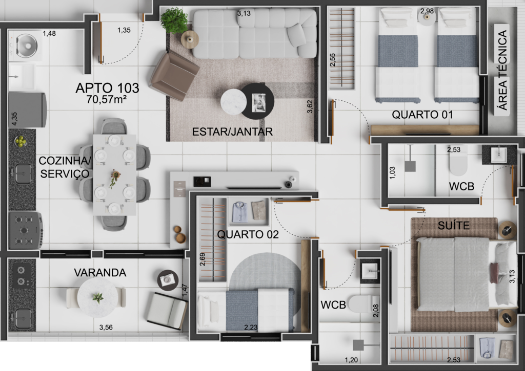 Apartamento à venda com 3 quartos, 68m² - Foto 18