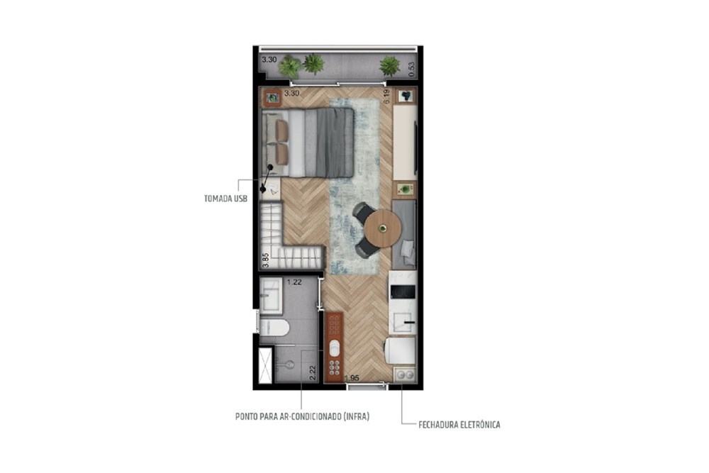 Apartamento, 1 quarto, 25 m² - Foto 4