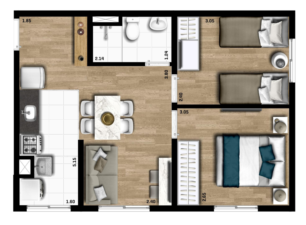 Apartamento à venda com 2 quartos, 40m² - Foto 24