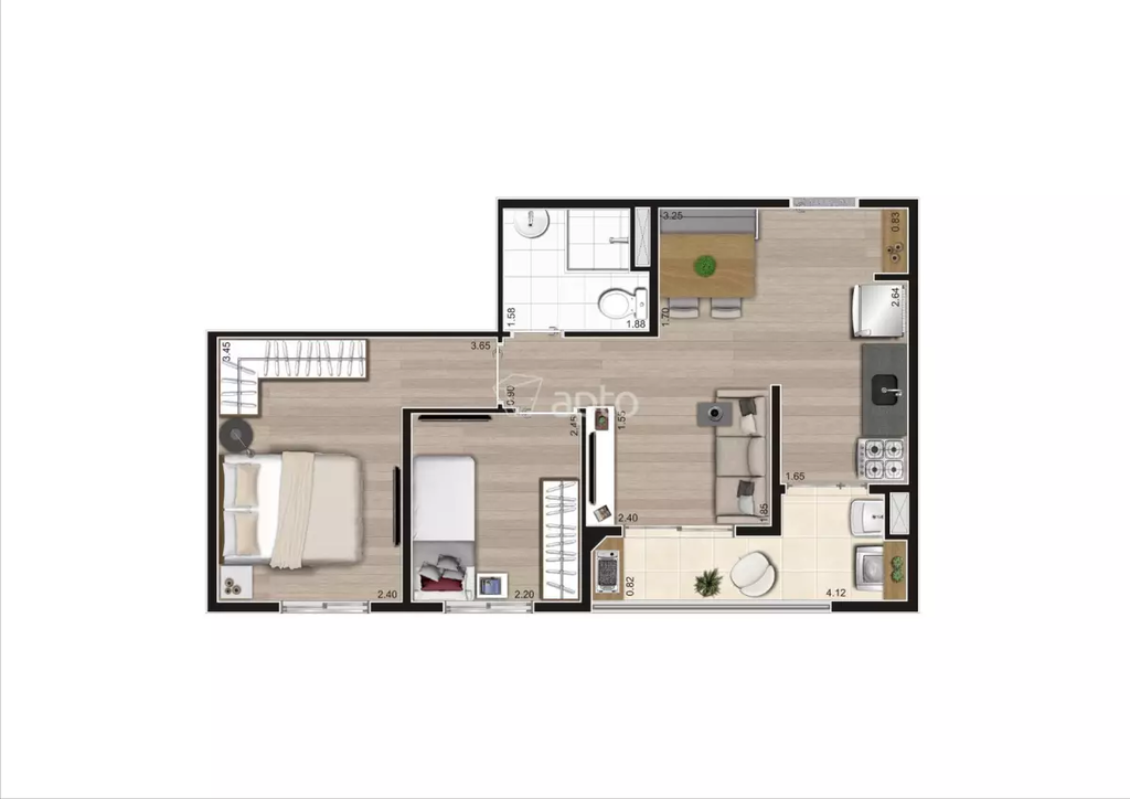 Apartamento, 2 quartos, 41 m² - Foto 13